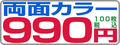 名刺100枚両面カラー